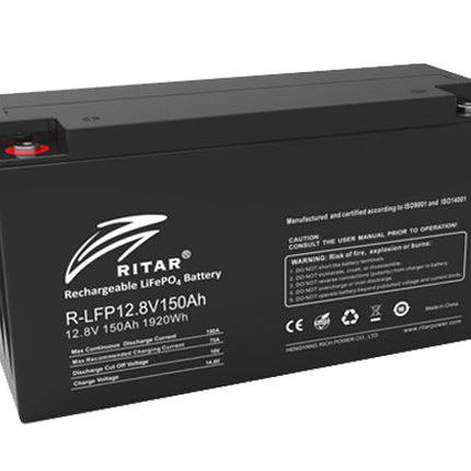 Ritar 150Ah - 12V Lithium Leisure Battery LiFePO4 - Letang Auto Electrical Vehicle Parts