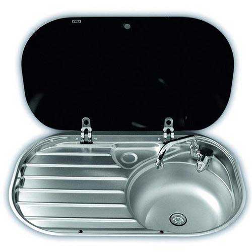 SMEV 8306 SINK & DRAINER C/W GLASS LID - Letang Auto Electrical Vehicle Parts