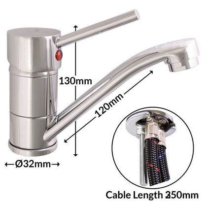 Stilo Chrome Mixer Tap 12cm Spout - Letang Auto Electrical Vehicle Parts