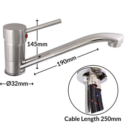 Stilo Chrome Mixer Tap 19cm Spout - Letang Auto Electrical Vehicle Parts