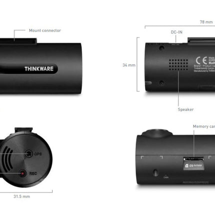 Thinkware F70 32GB Front facing Camera (Standard camera) Hardwire - Letang Auto Electrical Vehicle Parts
