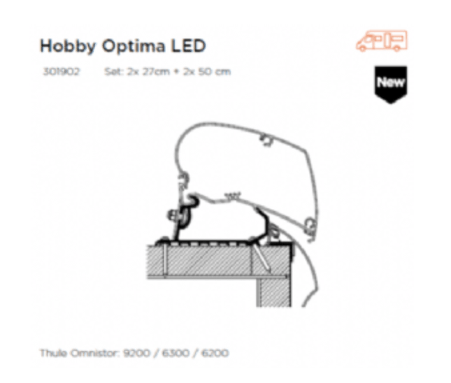 Thule Awning Adapter for Hobby Optima Deluxe/Premium - Letang Auto Electrical Vehicle Parts
