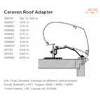 Adapter For Roof Caravan 3.00m