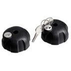 Knob & lock & key for bike holder 4 pieces