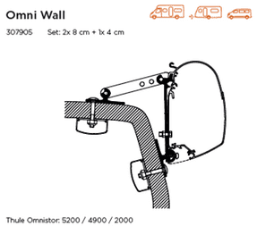 Thule Omnister Universal Wall Mounting Awning Adapters - Letang Auto Electrical Vehicle Parts