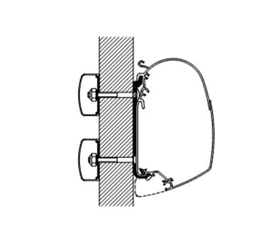 Thule Omnister Wall Mounting Awning Adapters For Flat / Serie 5 - Letang Auto Electrical Vehicle Parts