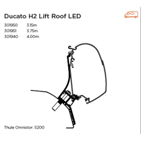 Thule Omnistor Adapter For Ducato H2 Lift Roof Led - Letang Auto Electrical Vehicle Parts
