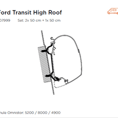 Thule Omnistor Adapter For Ford Transit Hochdach High Roof. - Letang Auto Electrical Vehicle Parts