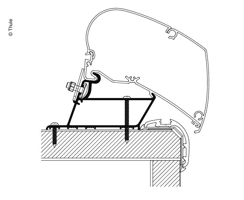 Thule Omnistor Adapter For Roof Mounting Motorhome. - Letang Auto Electrical Vehicle Parts