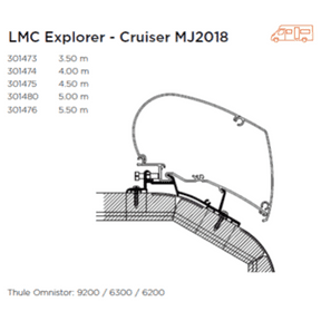 Thule Omnistor Adapter For Roof Mounting Motorhome. - Letang Auto Electrical Vehicle Parts