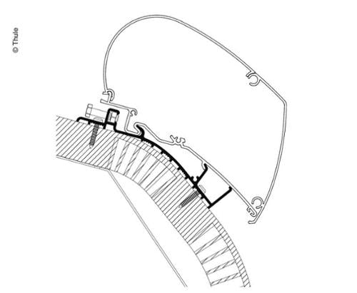 Thule Omnistor Adapter For Roof Mounting Motorhome. - Letang Auto Electrical Vehicle Parts