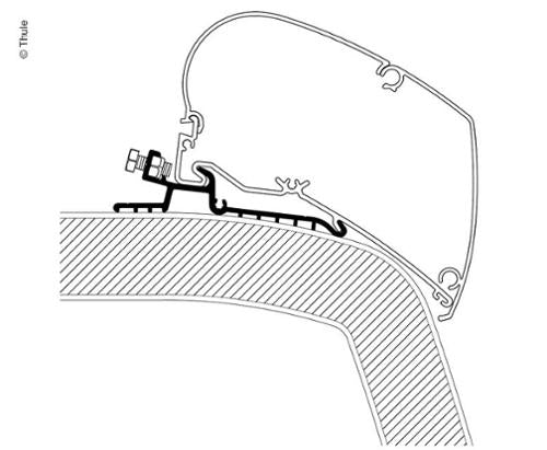 Thule Omnistor Adapter For Roof Mounting Motorhome. - Letang Auto Electrical Vehicle Parts