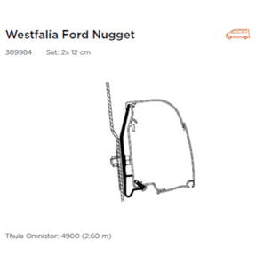 Thule Omnistor Awning Adapter For Westfalia Ford Nugget - Letang Auto Electrical Vehicle Parts