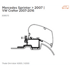THULE ADAPTER SET FOR MERC SPRINTER 2007-2025 - VW CRAFTER 2007-18