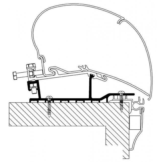 Thule Omnistor Roof Mounting Adapter for Hobby Caravan. - Letang Auto Electrical Vehicle Parts