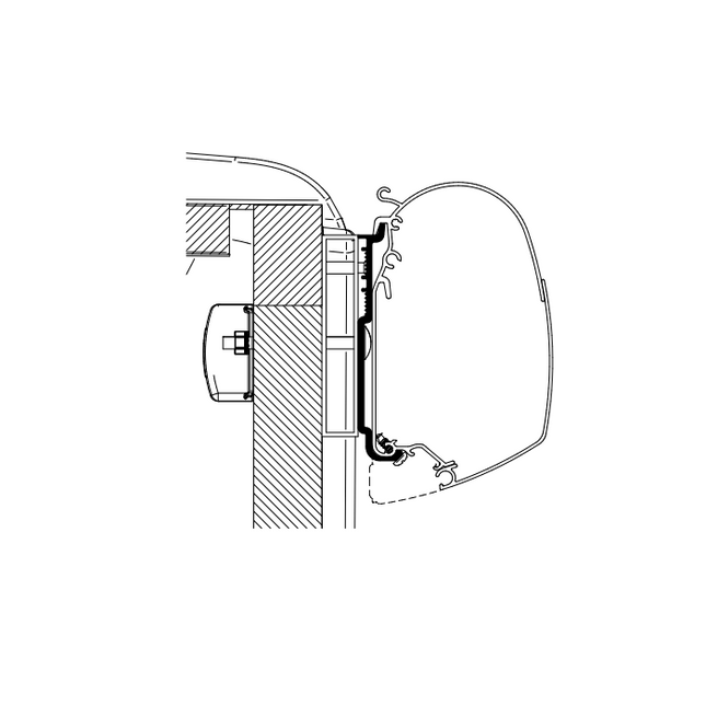Thule Omnistor Wall Mounting Awning Adapter For Carado Sunlight - Letang Auto Electrical Vehicle Parts