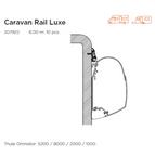 Caravan Rail Luxe 6.00m (10pcs)