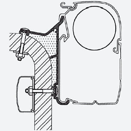 Thule Omnistor Wall Mounting Awning Adapters For Hymer Range - Letang Auto Electrical Vehicle Parts