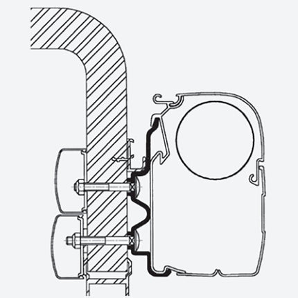 Thule Omnistor Wall Mounting Awning Adapters For Hymer Range - Letang Auto Electrical Vehicle Parts