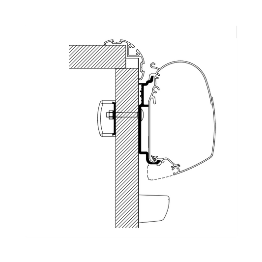 Thule Omnistor Wall Mounting Awning Adapters For Knaus - Letang Auto Electrical Vehicle Parts