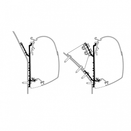 Thule Omnistor Wall Mounting Awning Adapters For Knaus - Letang Auto Electrical Vehicle Parts