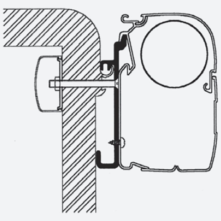 Thule Omnistor Wall Mounting Awning Adapters For Rapido Serie 5 - Letang Auto Electrical Vehicle Parts