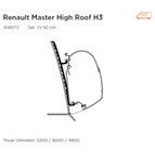 Renault Master High Roof H3 Adapter (Set: 2 x 50cm)