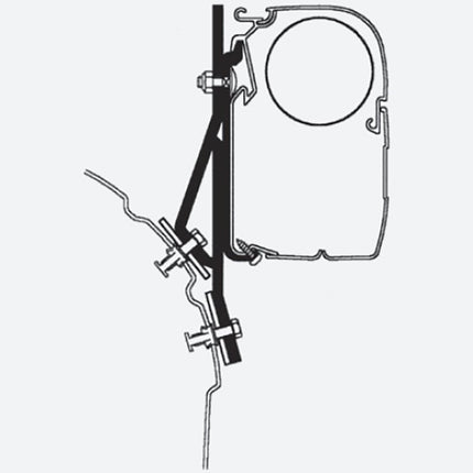Thule Onmistor Awning Adapter For VW T4 (Set x 8cm) - Letang Auto Electrical Vehicle Parts