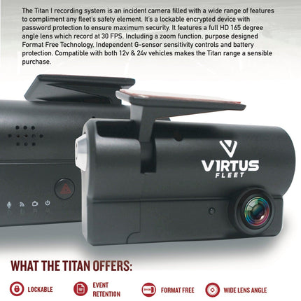VIRTUS Fleet Titan 1 Dash Camera - Letang Auto Electrical Vehicle Parts