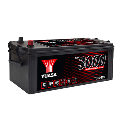 YBX3623 Yuasa 12V 180Ah 1175A Super Heavy Duty SMF Commercial Vehicle Battery - Letang Auto Electrical Vehicle Parts