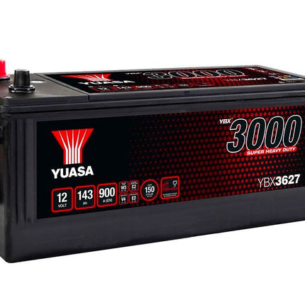 YBX3627 YUASA SUPER HEAVY DUTY BATTERY 627SHD - Letang Auto Electrical Vehicle Parts