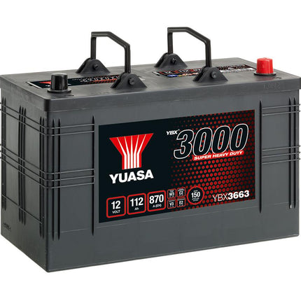 Yuasa YBX3663 12V 112Ah 870A Super Heavy Duty SMF Commercial Vehicle Battery - Letang Auto Electrical Vehicle Parts