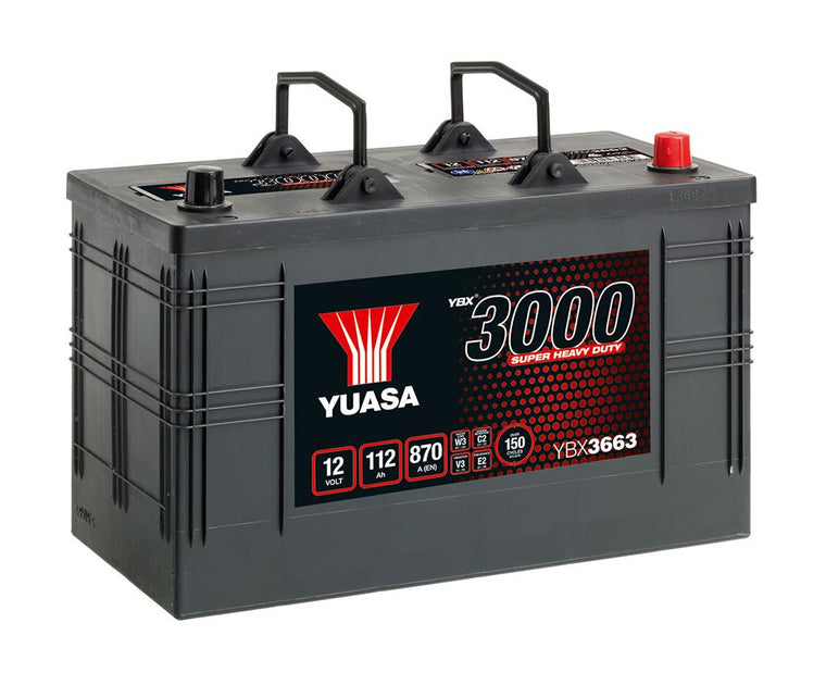 Yuasa YBX3663 12V 112Ah 870A Super Heavy Duty SMF Commercial Vehicle B ...