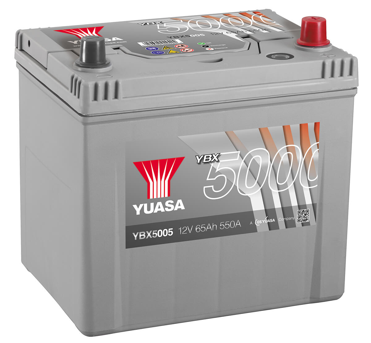 Yuasa YBX5005 Silver high performance 12V 65AH 550CCA - Letang Auto Electrical Vehicle Parts
