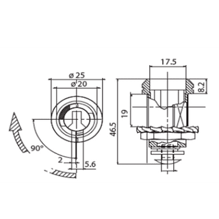 Zadi Euro Garage Lock Black 